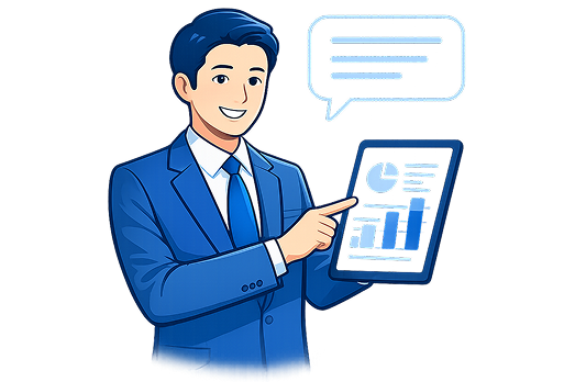 経験豊富な担当者がヒアリングするイラスト