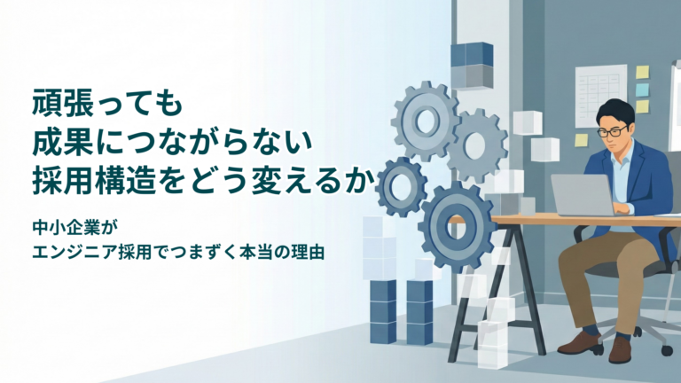 頑張っても成果につながらない採用構造をどう変えるか｜中小企業がエンジニア採用でつまずく本当の理由