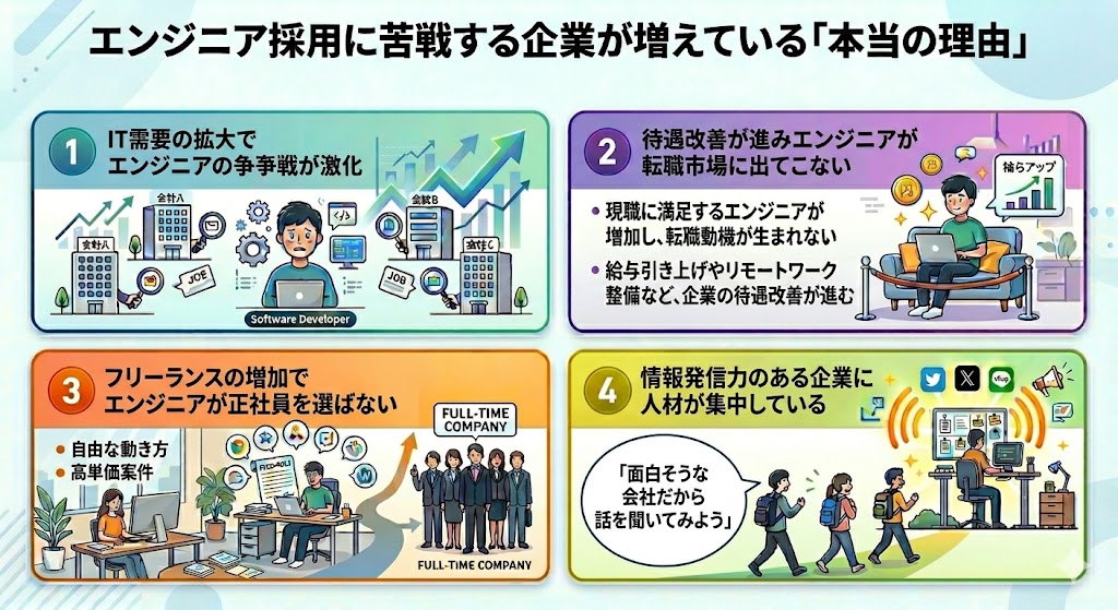 エンジニア採用に苦戦する企業が増えている「本当の理由」